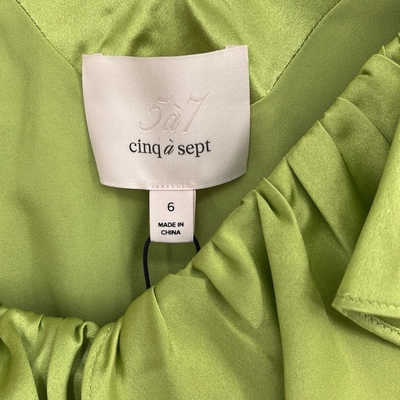 Cinq a Sept 100% Silk Petunya Ruffle Silk Dress in Prickly Pear 6 New with tags! - Picture 4 of 11
